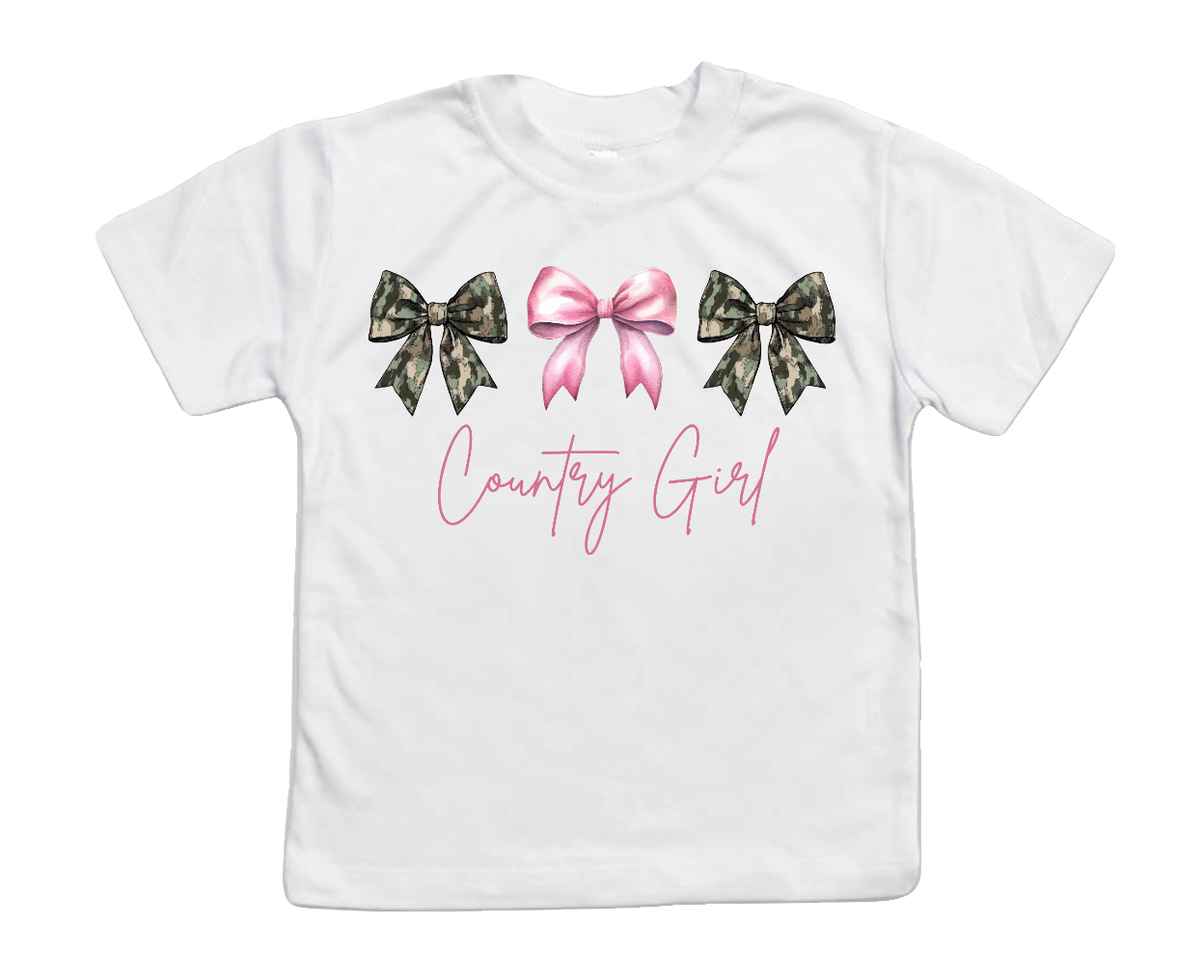 Girls “Country Girl” Bow Graphic Tee