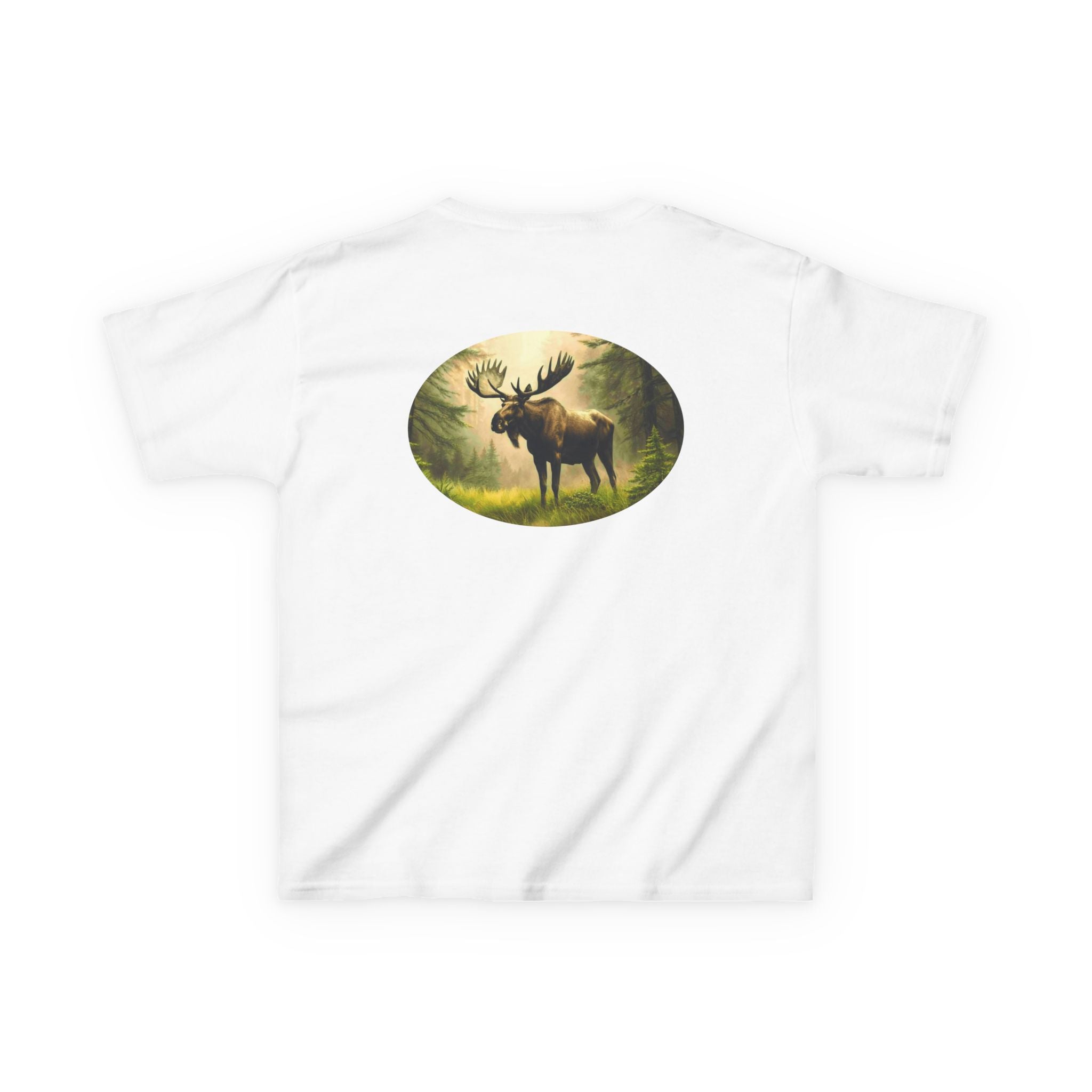 Majestic Moose in the Pines Graphic Youth T-Shirt | Wilderness Wildlife Outdoor Tee