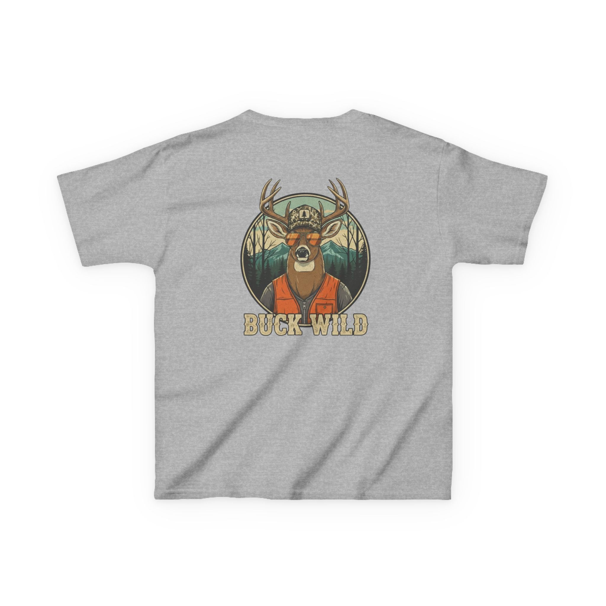 Buck Wild Kids T-Shirt – Deer Graphic Hunting Tee for Youth