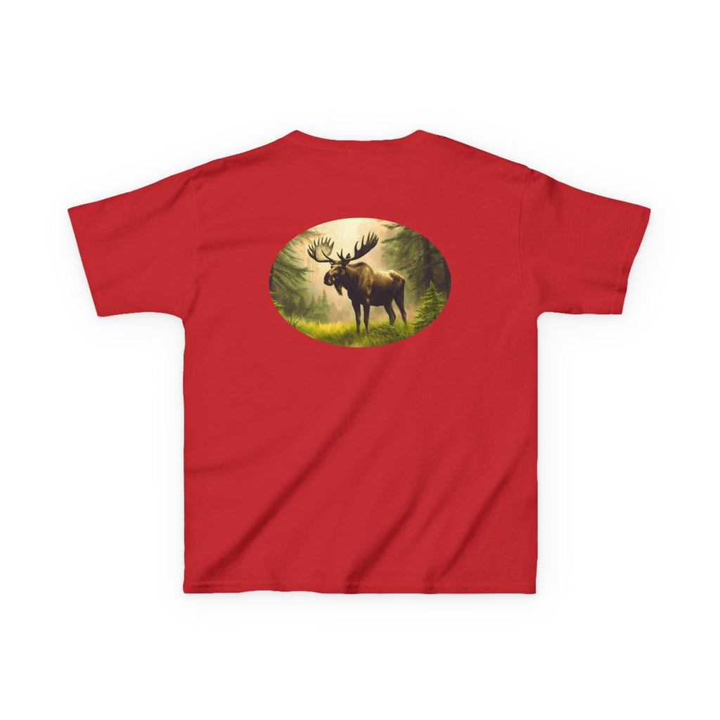 Majestic Moose in the Pines Graphic Youth T-Shirt | Wilderness Wildlife Outdoor Tee