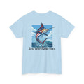 Red, White & Reel T-Shirt – Patriotic Marlin Fishing Graphic Tee