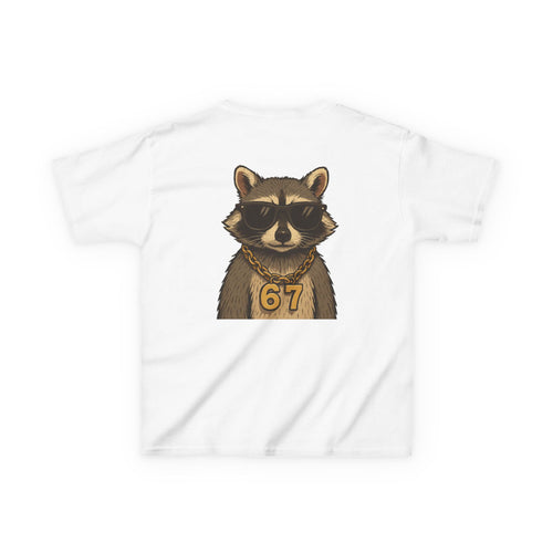 '67 Cool Raccoon Youth T-Shirt – Funny Animal Graphic Tee for Kids