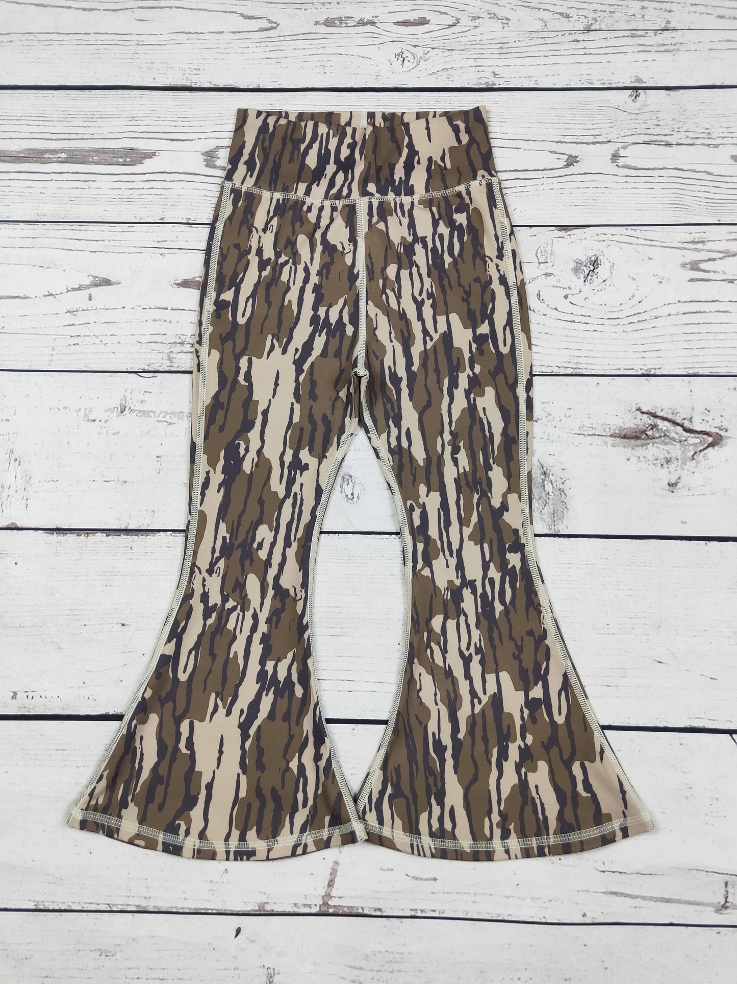 Girls Camouflage Flare Yoga Pants