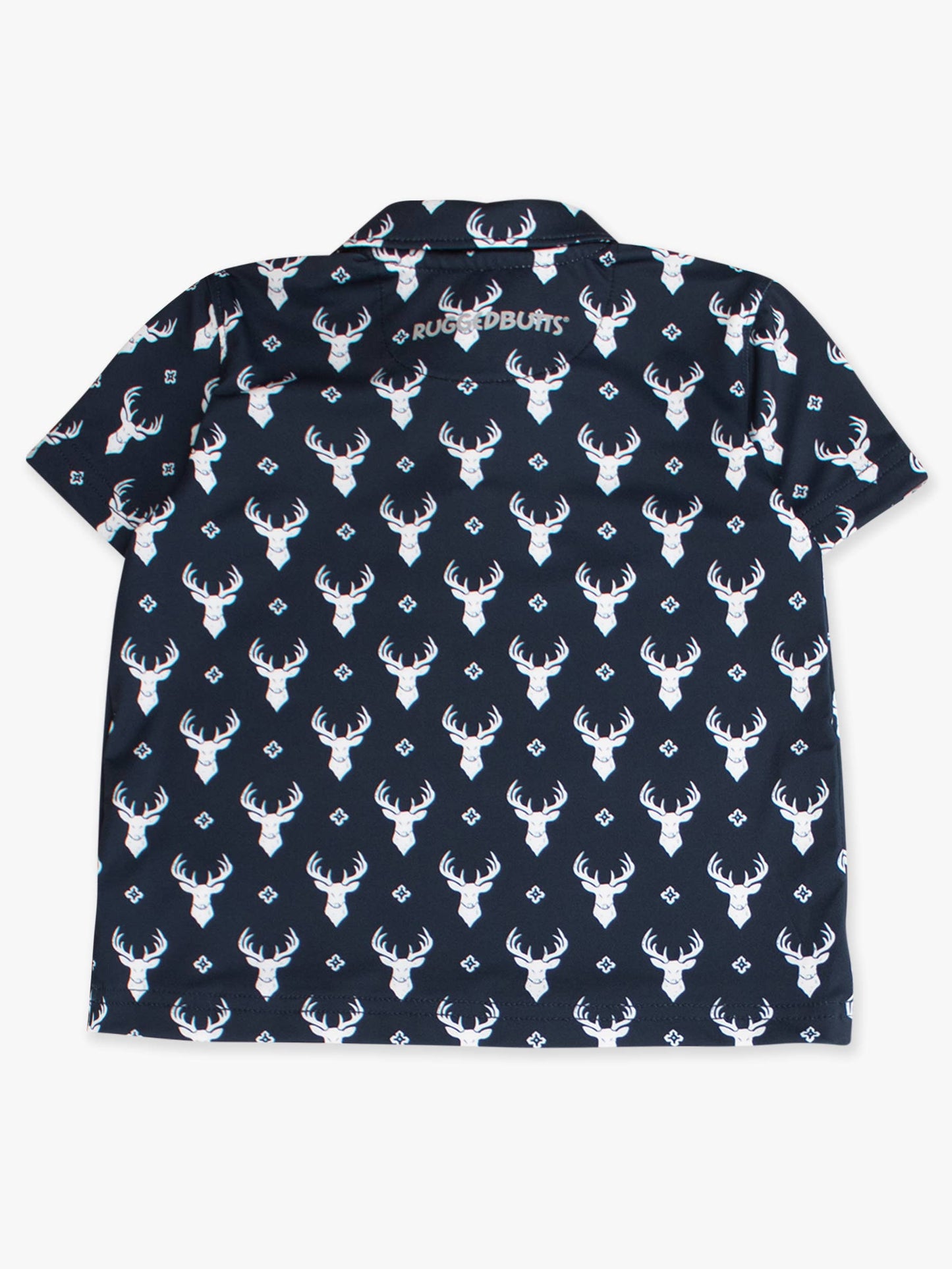 Boys Deer Antler Print Performance Polo