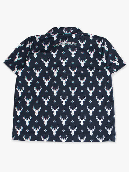 Boys Deer Antler Print Performance Polo