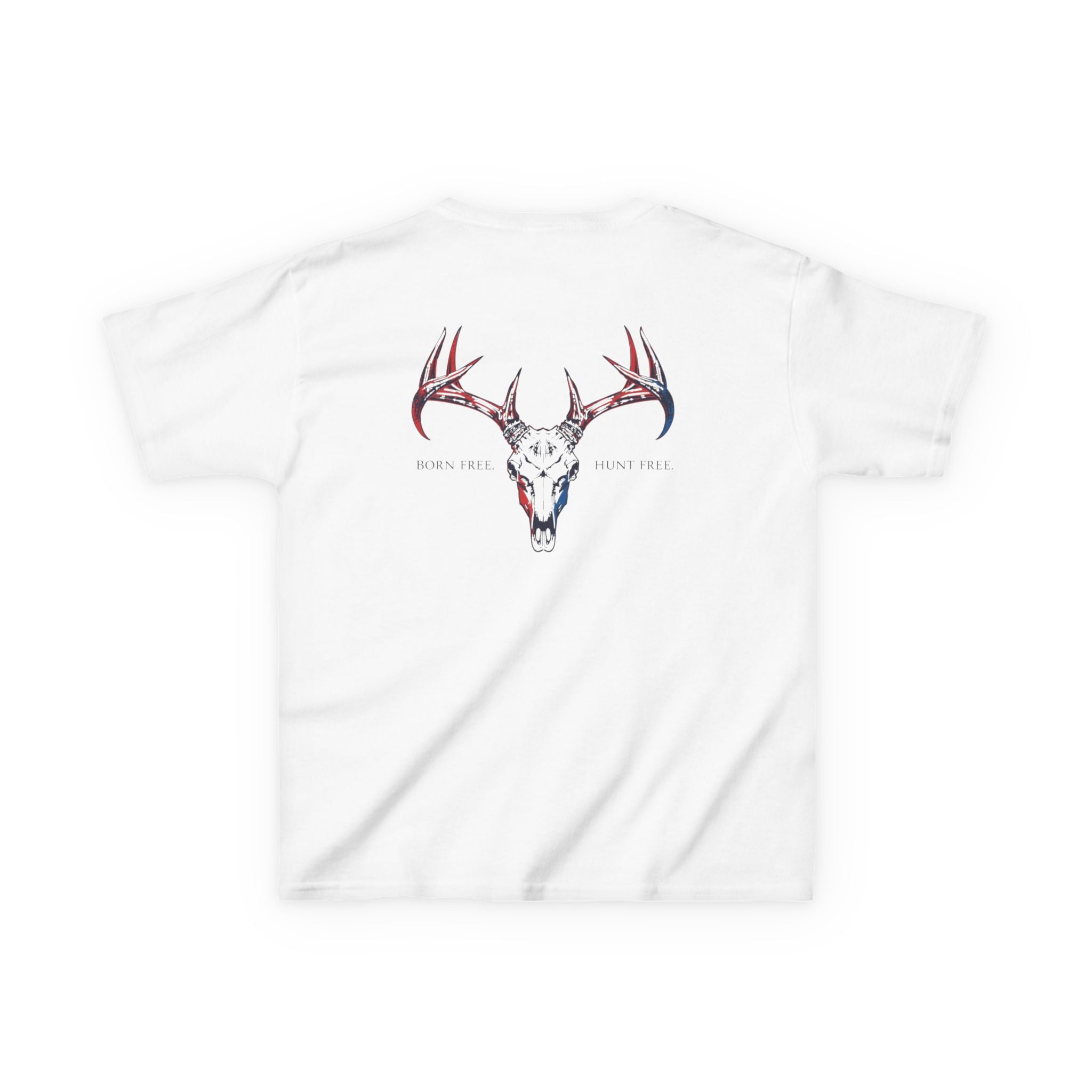 Born Free. Hunt Free. Kids T-Shirt | Youth Patriotic Hunting Graphic Tee
