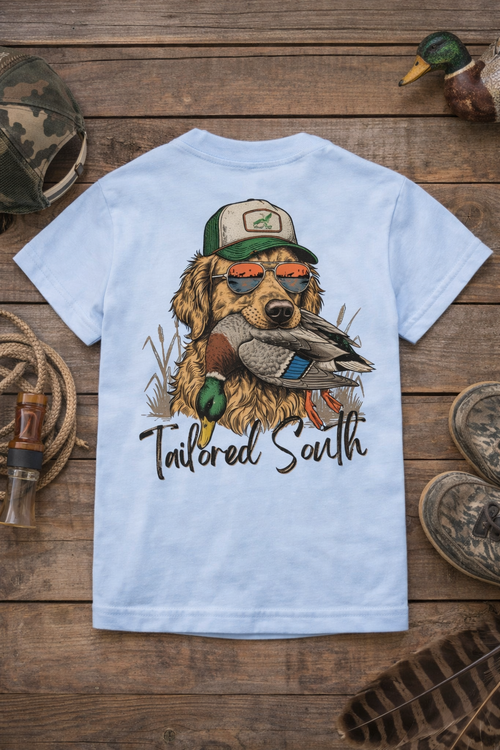 Tailored South Duck Hunting Dog Graphic Tee