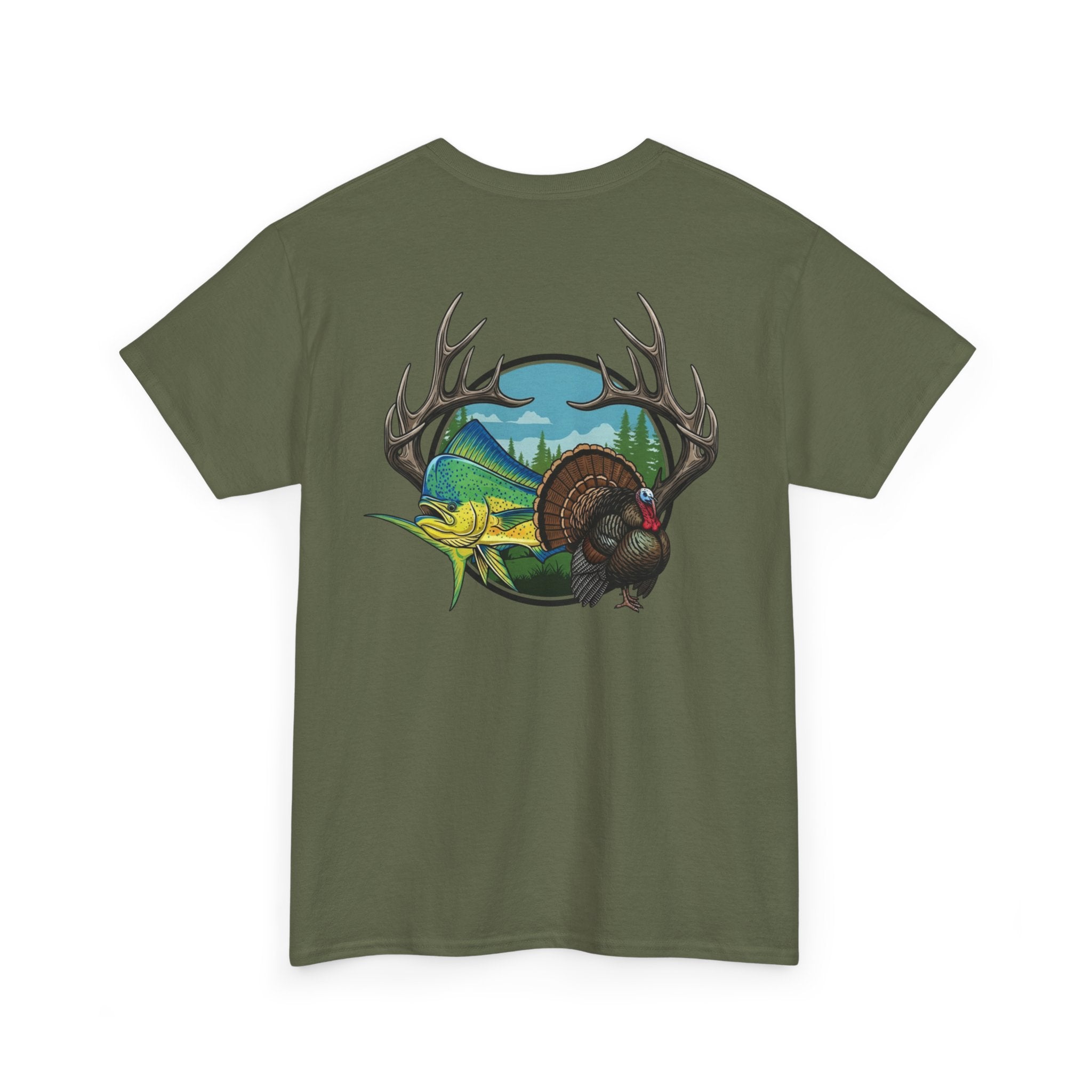 Antler, Turkey & Mahi T-Shirt – Outdoor Lifestyle Graphic Tee