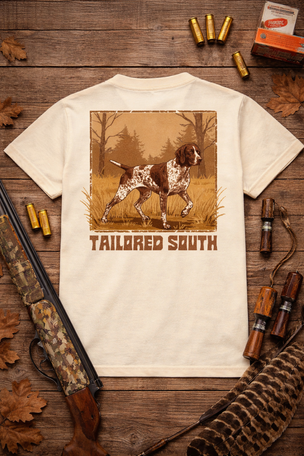 Tailored South Bird Dog Hunting Graphic Tee