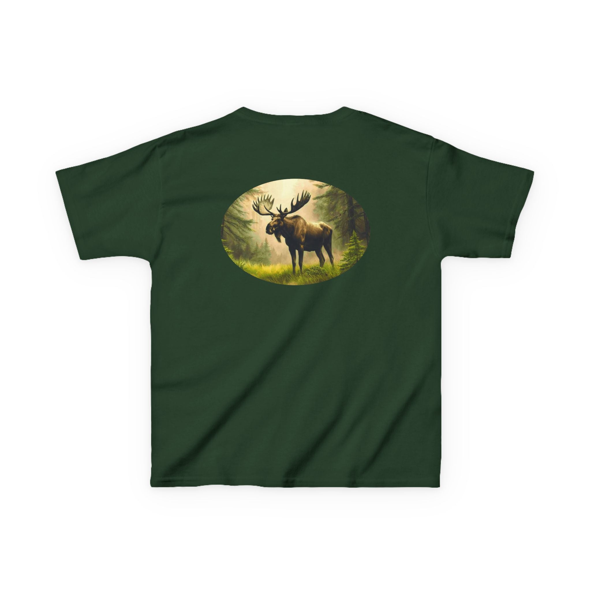 Majestic Moose in the Pines Graphic Youth T-Shirt | Wilderness Wildlife Outdoor Tee