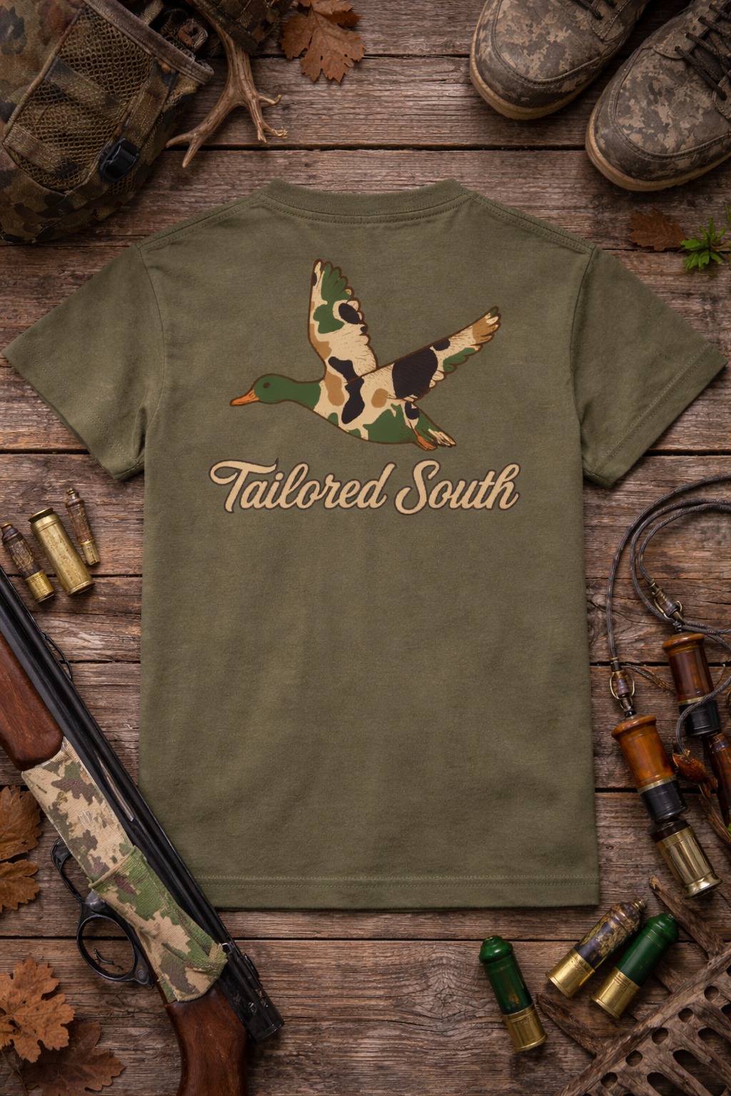 Tailored South Camo Flying Duck Graphic Tee
