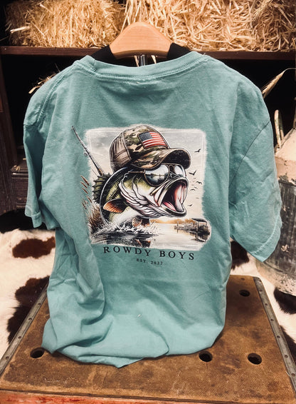 American Flag Bass Youth Tee