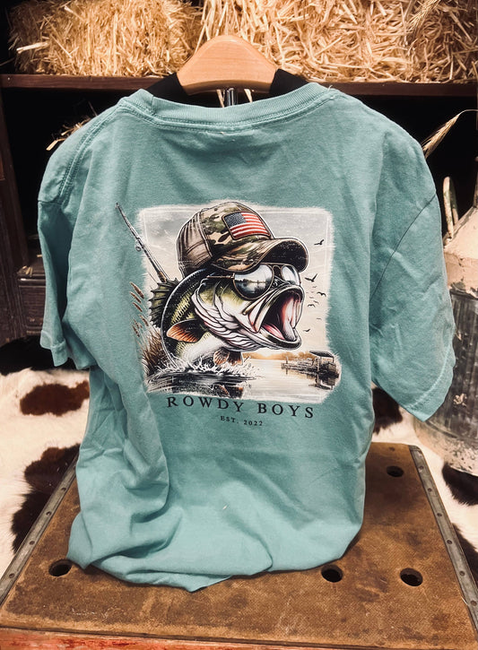 American Flag Bass Youth Tee