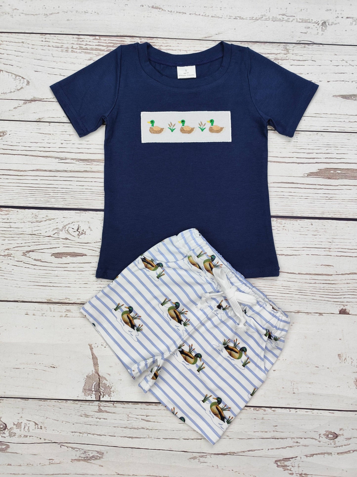Mallard Duck Boys Smocked Set