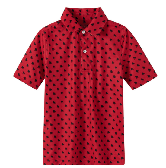 Boys GA Bulldog Outline Polo