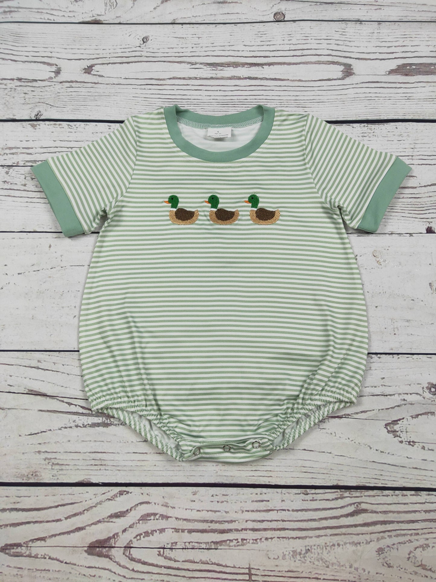 Mallard Duck Trio Baby Boy Bubble Romper