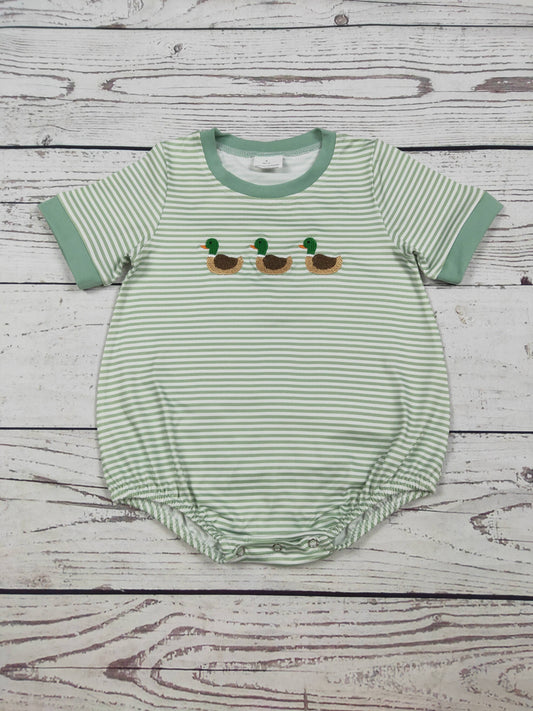 Mallard Duck Trio Baby Boy Bubble Romper